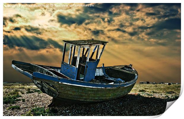 dramatic dungeness Print by meirion matthias