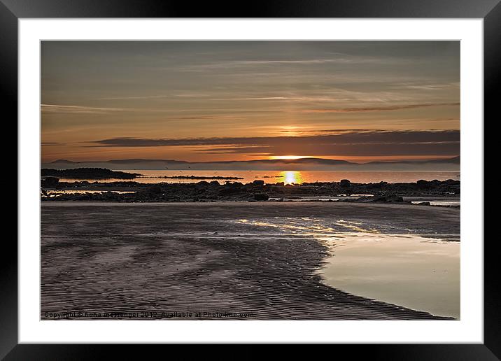 Sunset at North Beach Framed Mounted Print by Fiona Messenger