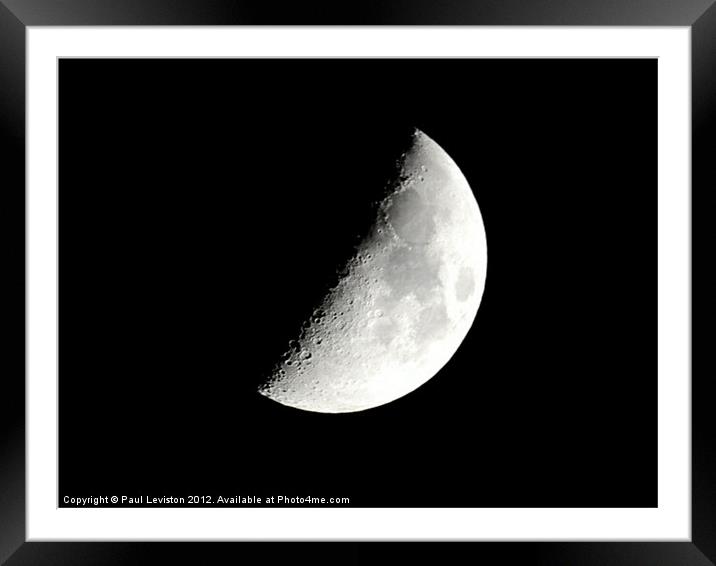 The Moon (Half) Framed Mounted Print by Paul Leviston