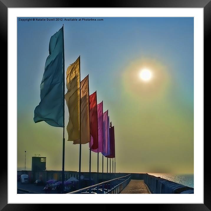 Sunset Spectrum Framed Mounted Print by Natalie Durell