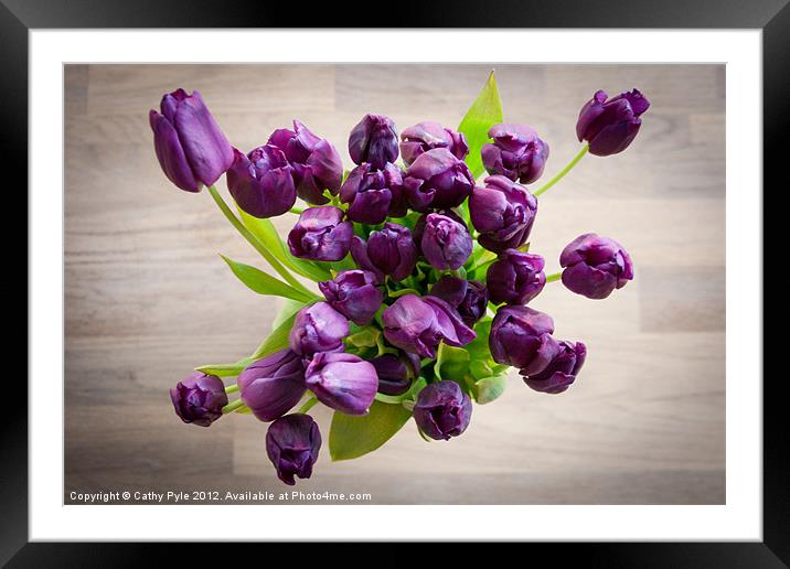 A bunch of tulips Framed Mounted Print by Cathy Pyle