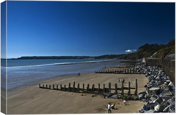 Amroth Pembrokeshire Canvas Print by Steve Purnell