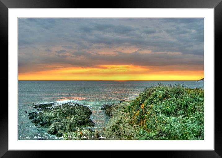 Sunset at Woolacombe Framed Mounted Print by Joanne Crockford