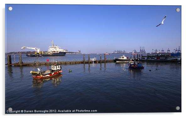 The Port Of Harwich Acrylic by Darren Burroughs
