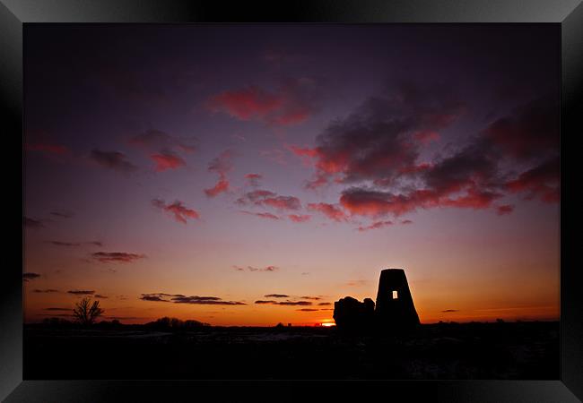 Sunset at St Benets Abbey, Norfolk Framed Print by Paul Macro