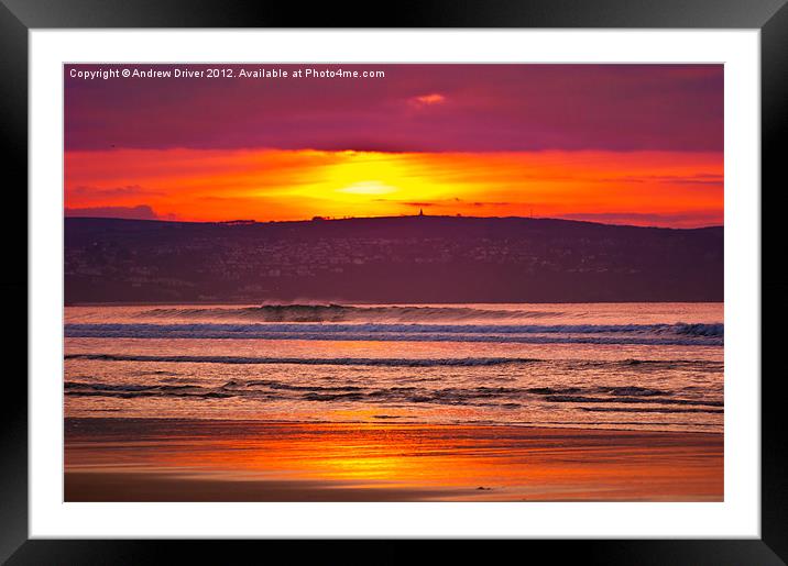 Sun,sea and surf Framed Mounted Print by Andrew Driver