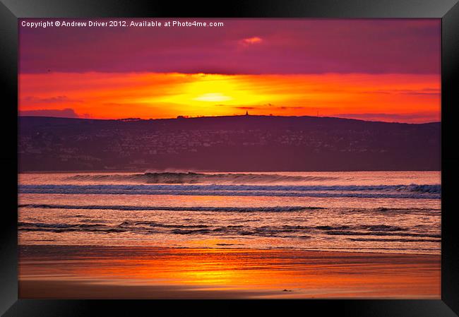 Sun,sea and surf Framed Print by Andrew Driver