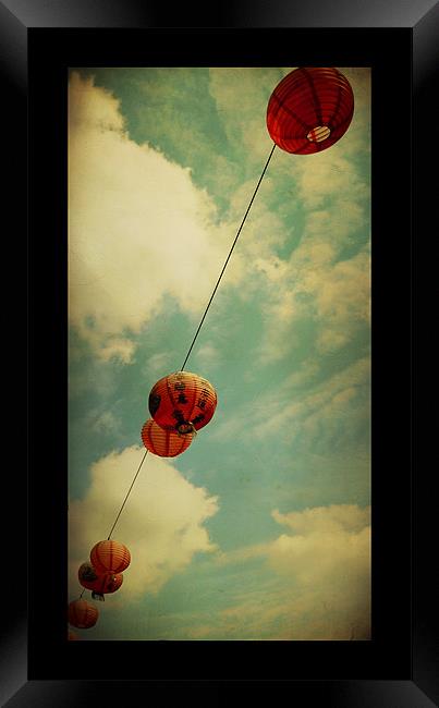 Chinese lanterns Framed Print by Heather Newton