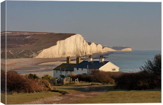 Seven Sisters and Cuckmere Haven Canvas Print by Phil Clements