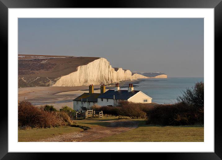 Seven Sisters and Cuckmere Haven Framed Mounted Print by Phil Clements