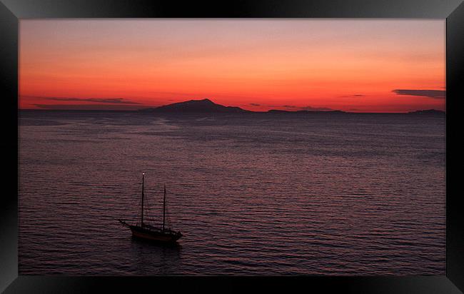 Ischia Sunset Framed Print by James O'Rourke
