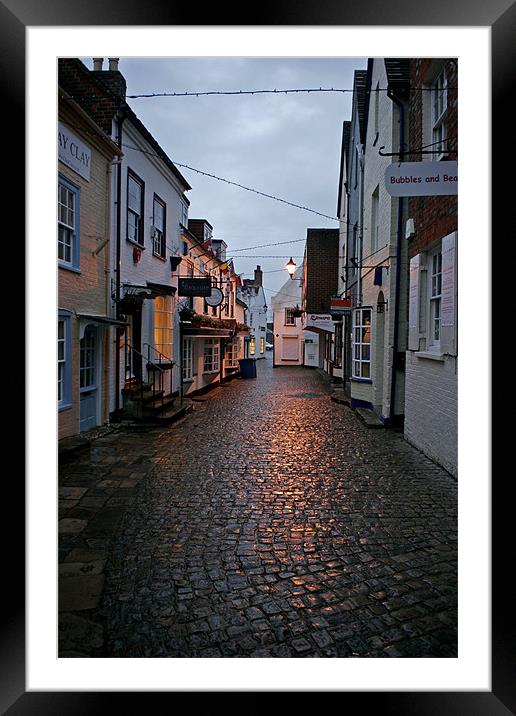 Cobbled Streets Framed Mounted Print by jim jennings