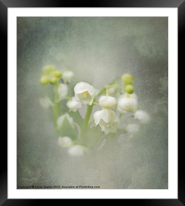 Lily-of-the-Valley Framed Mounted Print by Karen Martin