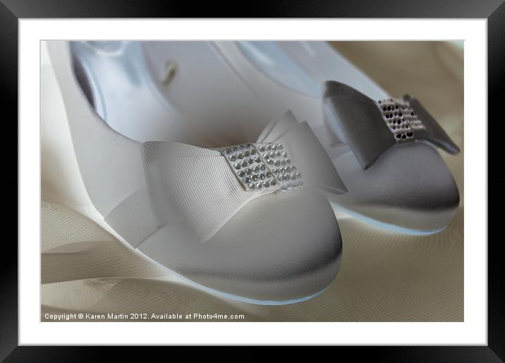 Wedding Shoes Framed Mounted Print by Karen Martin