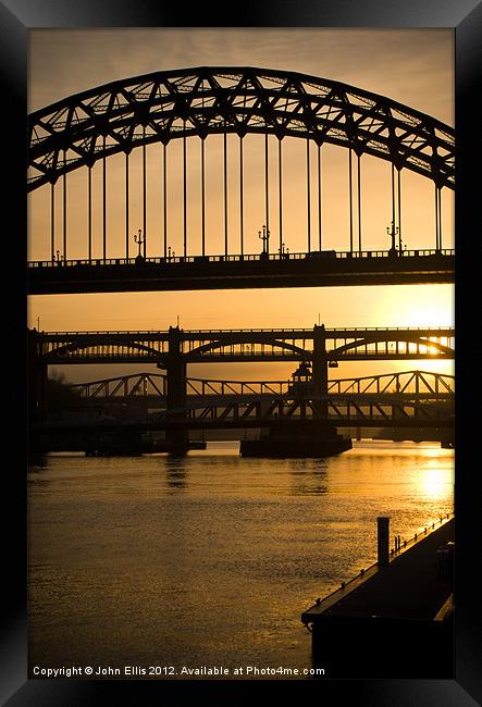 The Tyne Bridge Framed Print by John Ellis