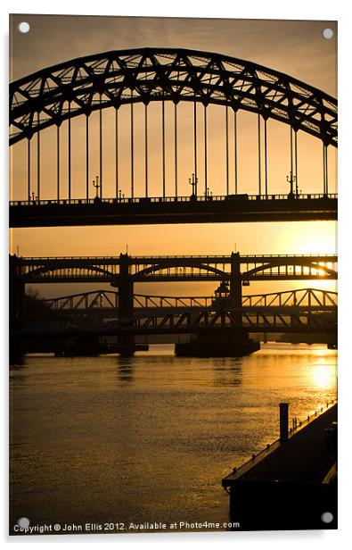 The Tyne Bridge Acrylic by John Ellis