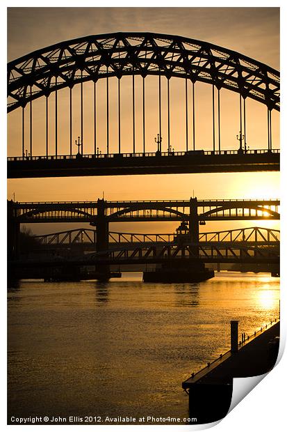 The Tyne Bridge Print by John Ellis