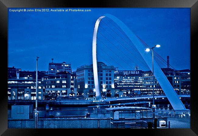Gateshead Millenium Bridge Framed Print by John Ellis