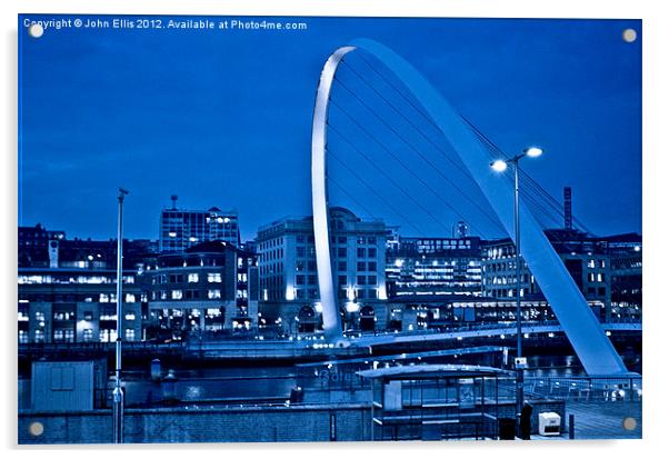 Gateshead Millenium Bridge Acrylic by John Ellis