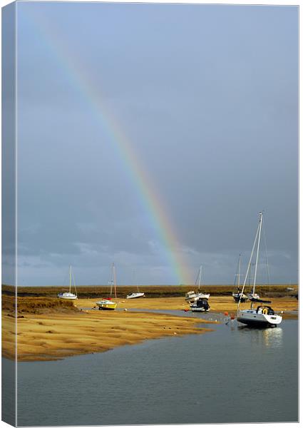 Rainbow over Blakeney, Norfolk Canvas Print by Scott Simpson