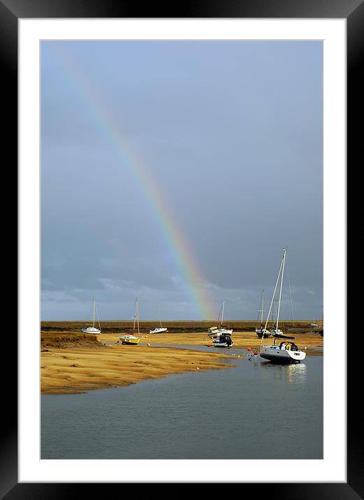 Rainbow over Blakeney, Norfolk Framed Mounted Print by Scott Simpson