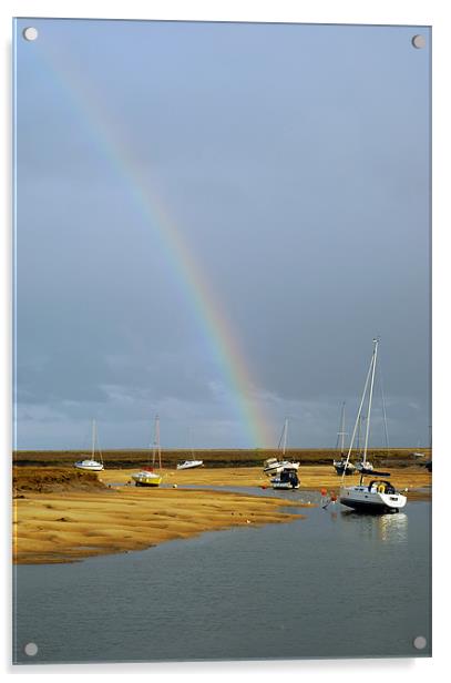 Rainbow over Blakeney, Norfolk Acrylic by Scott Simpson
