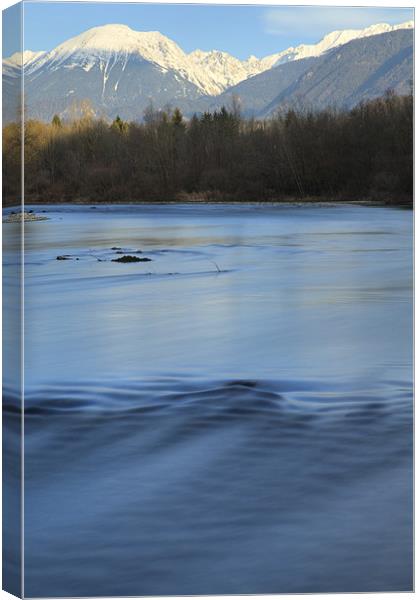 The mighty Sava river Canvas Print by Ian Middleton