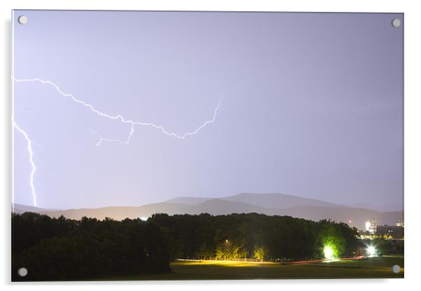 Lightning over Ljubljana Acrylic by Ian Middleton