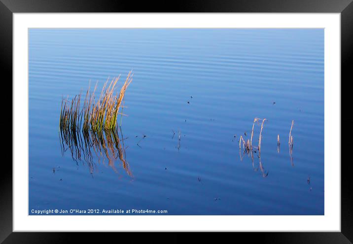 CALM LOCH OBSERVATIONS 7 Framed Mounted Print by Jon O'Hara