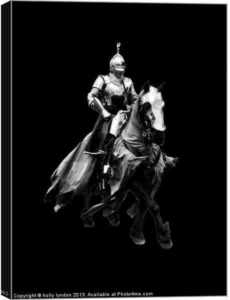 Knight On Horse Canvas Print by holly lyndon
