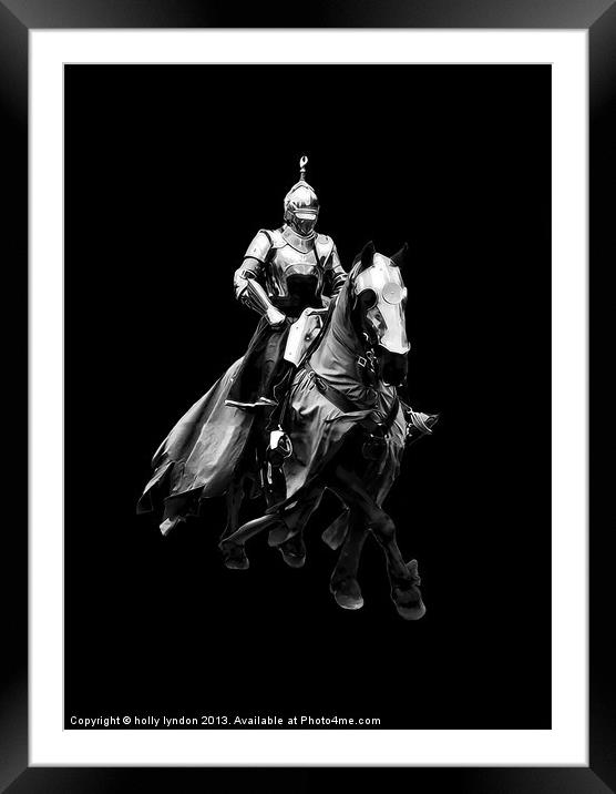 Knight On Horse Framed Mounted Print by holly lyndon