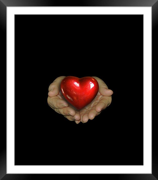 I Give You My Heart Framed Mounted Print by Debra Kelday