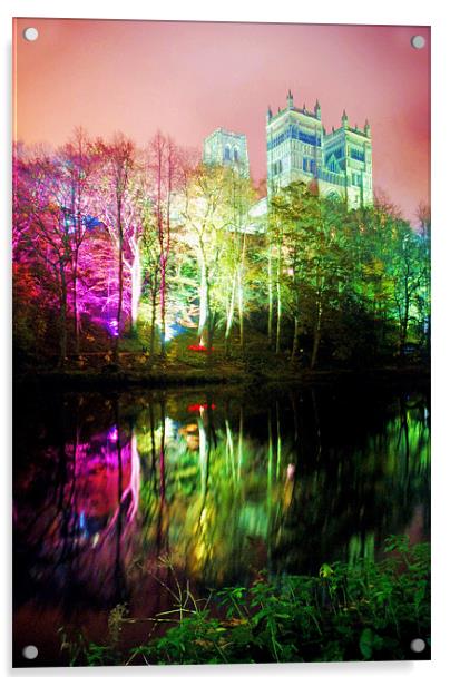 durham cathedral lumiere colours Acrylic by eric carpenter