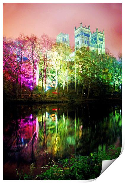 durham cathedral lumiere colours Print by eric carpenter
