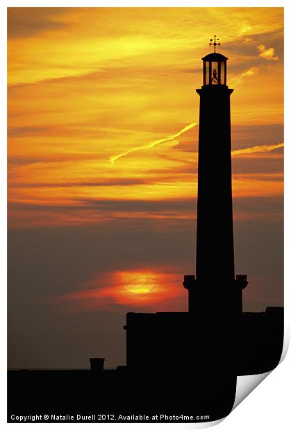 The Lighthouse at Margate Print by Natalie Durell