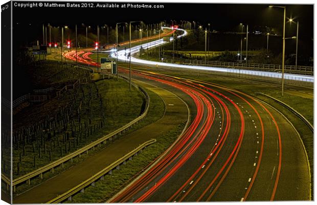 A33 long exposure Canvas Print by Matthew Bates