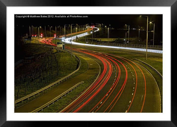 A33 long exposure Framed Mounted Print by Matthew Bates