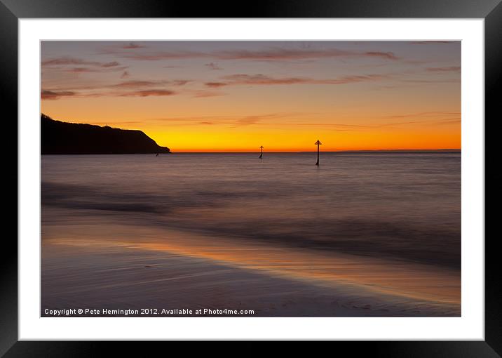 Sunrise Towards Orcombe Point - Exmouth Framed Mounted Print by Pete Hemington