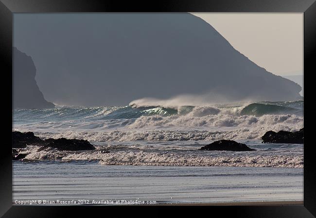 Porthtowan Cornwall Framed Print by Brian Roscorla