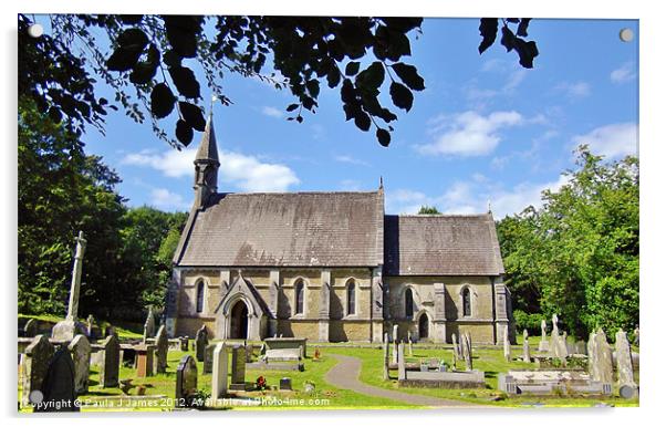 Merthyr Mawr, St Teilo's Church Acrylic by Paula J James