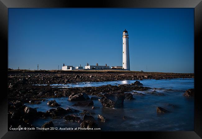 Barns Ness Lighthouse. Framed Print by Keith Thorburn EFIAP/b