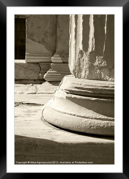 Ancient marble composition Framed Mounted Print by Alfani Photography