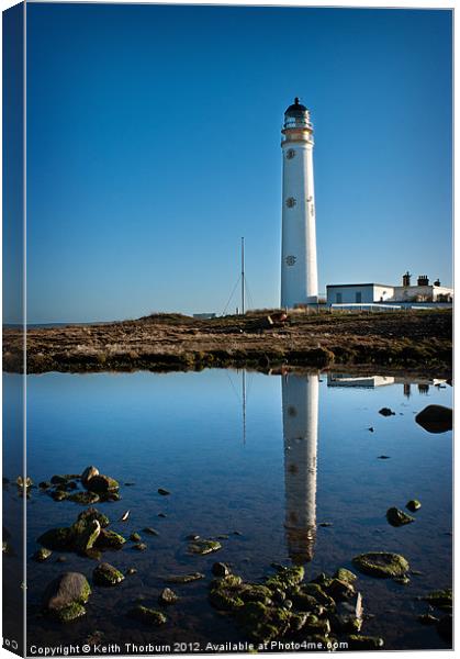 Barns Ness Lighthouse. Canvas Print by Keith Thorburn EFIAP/b