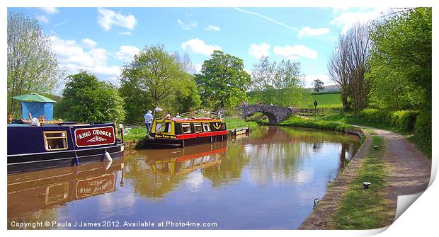 Monmouth & Brecon Canal Print by Paula J James