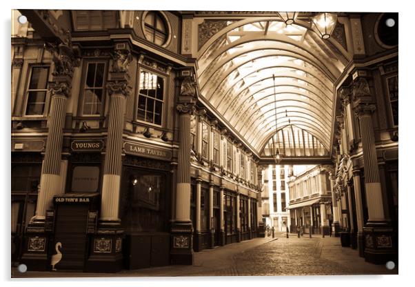 Leadenhall Market London Acrylic by David Pyatt