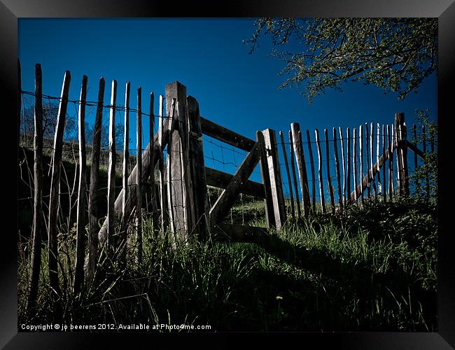 the gate Framed Print by Jo Beerens