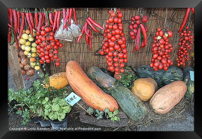 Mediterranean vegetables Framed Print by Linda Gamston