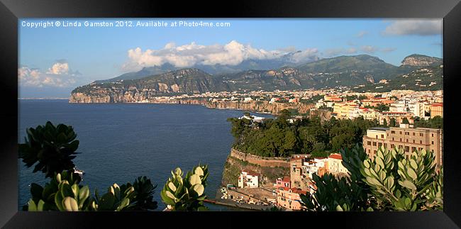 Sorrento, Italy, panorama Framed Print by Linda Gamston