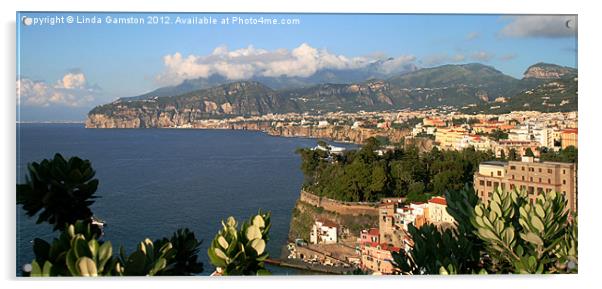 Sorrento, Italy, panorama Acrylic by Linda Gamston