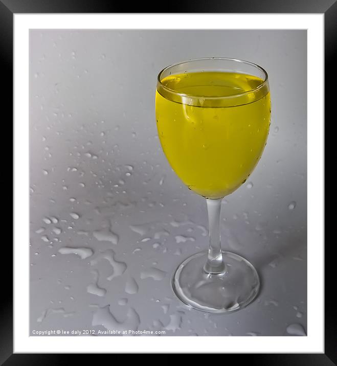 Glass of wine. Framed Mounted Print by Lee Daly